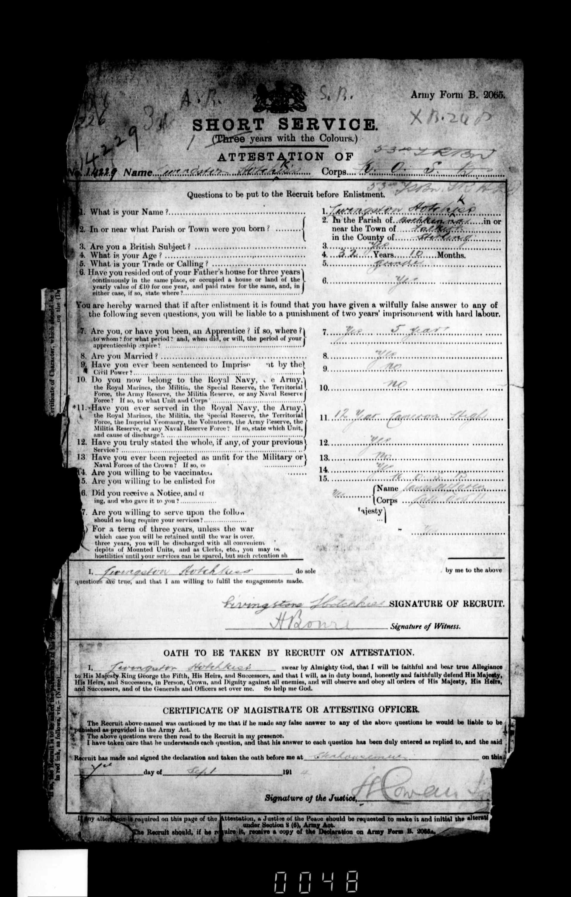 British Army WWI Service Records, 1914-1920